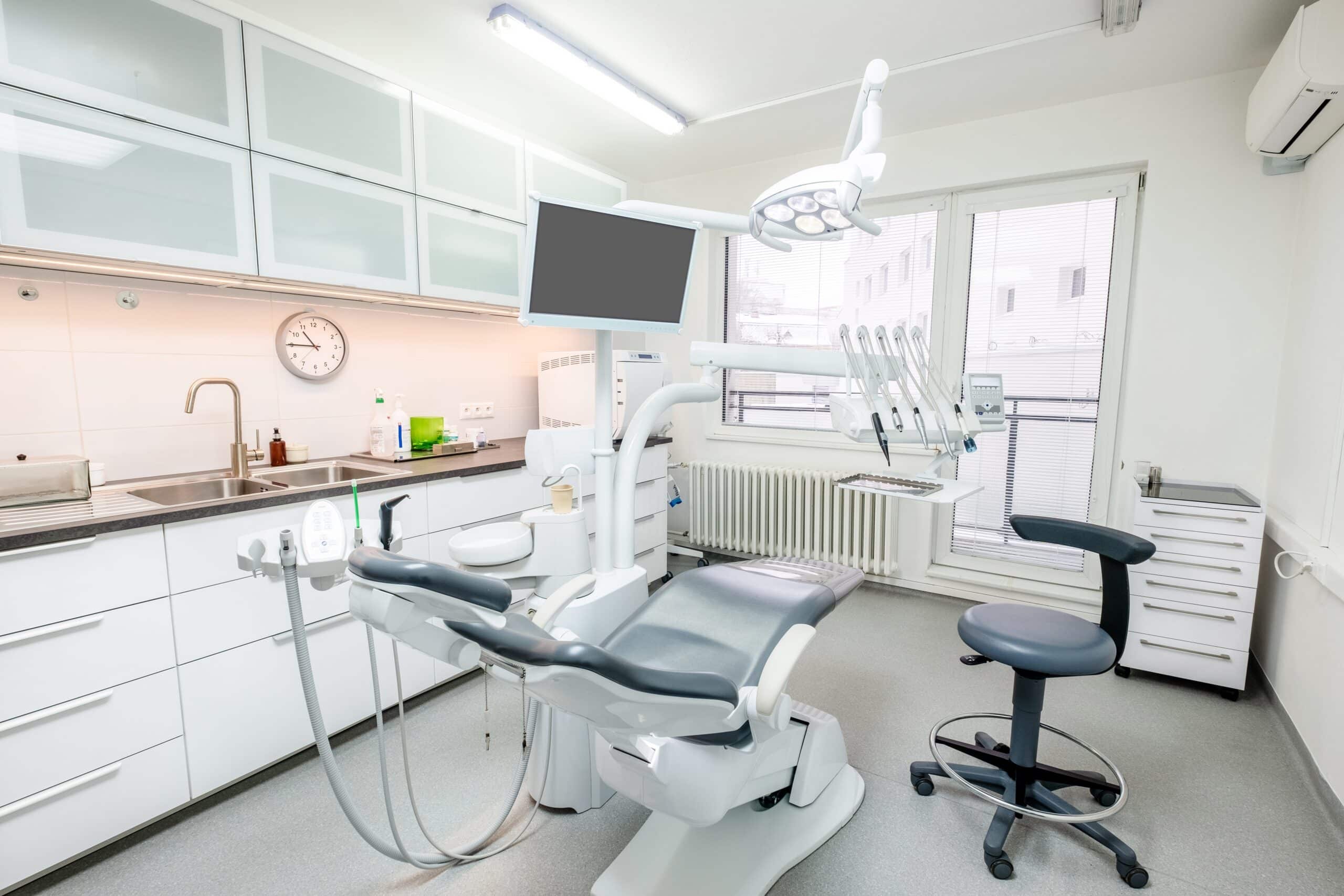 Modern dental chair at North Pointe Dental Center