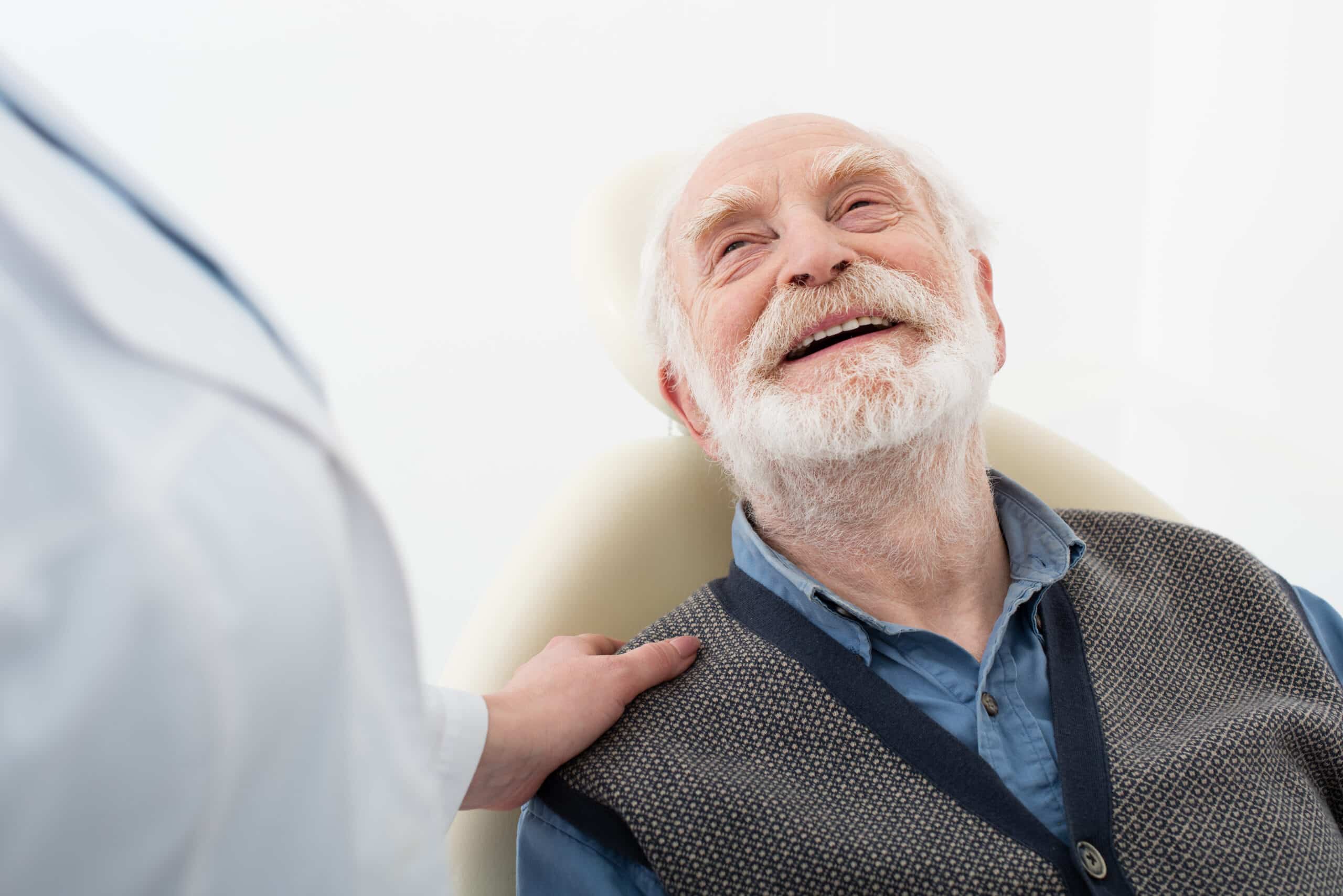 Patient receiving comfortable dental care