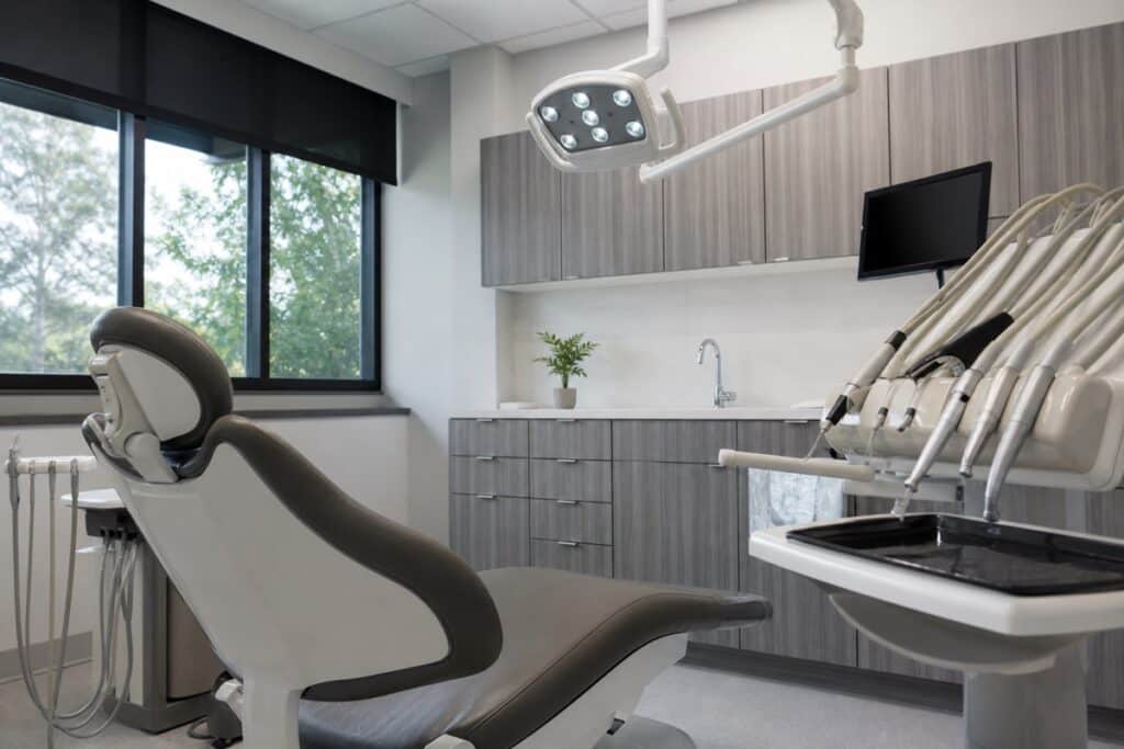 Bright modern dental operatory at North Pointe Dental Center