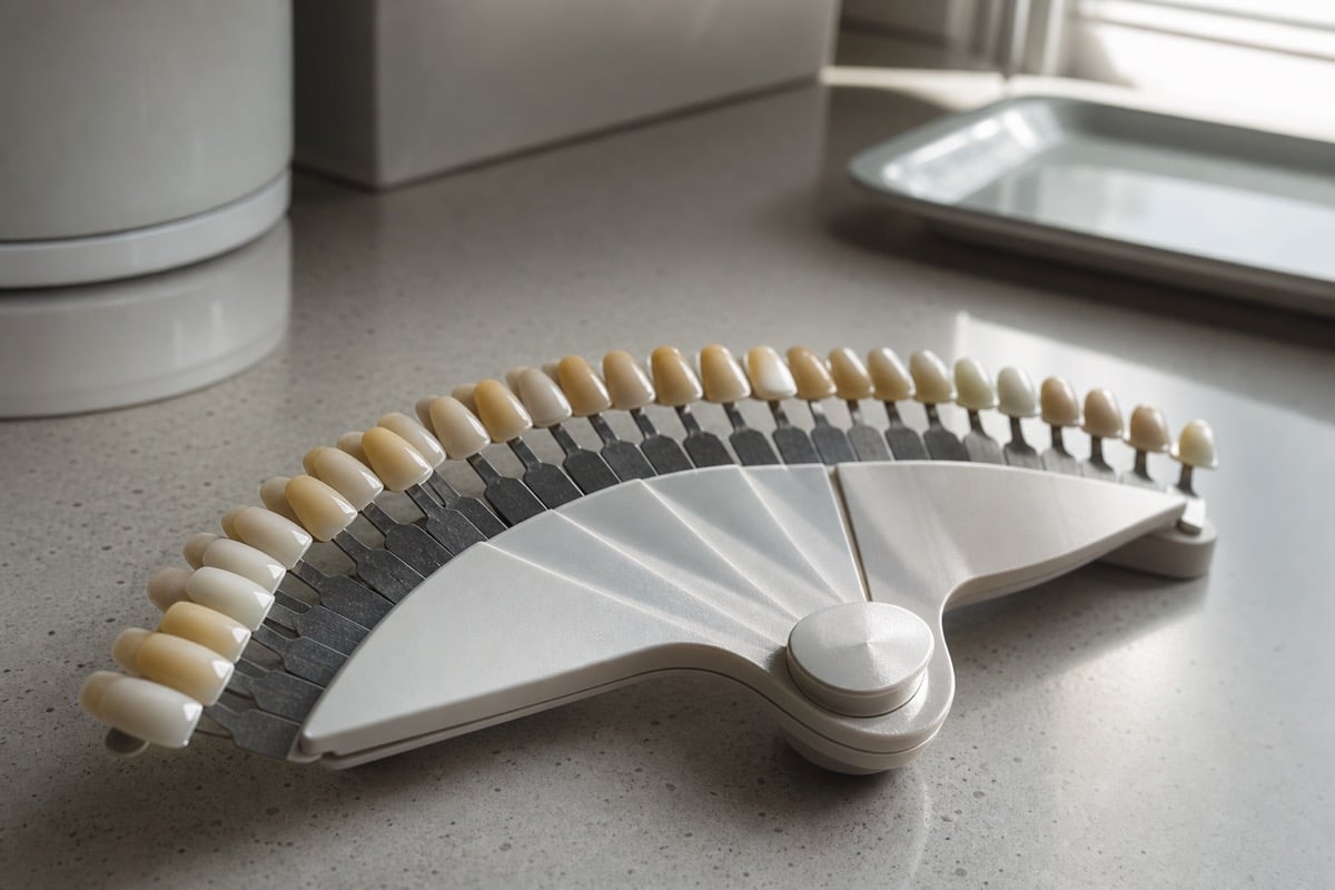 Dental tooth-shade guide used for teeth whitening